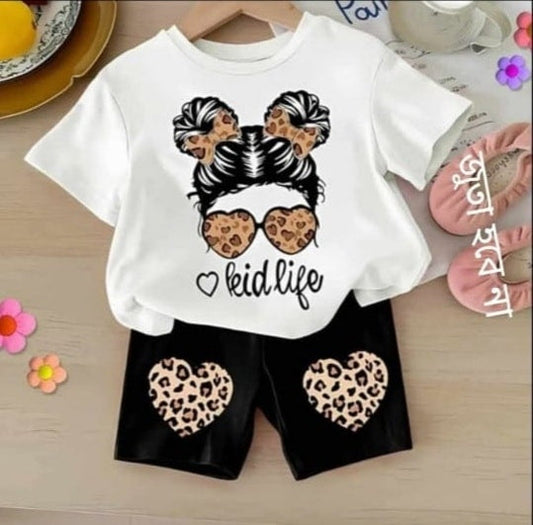 Kids Baby White T-shirt Set (6mths-6yrs)