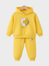 Kids Yellow Daisy Flower Graphic Hoodie and Jogger Set