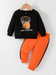 Strive to Be Better' Basketball Sweatshirt & Orange Track Pants Set