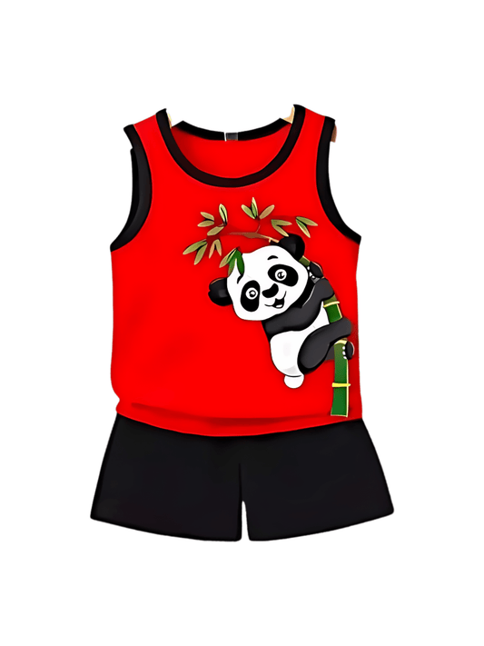 Baby & Kids 2pcs Printed Sleeveless T-shirt & Long Set (3mths - 8yrs) - Childrengoods