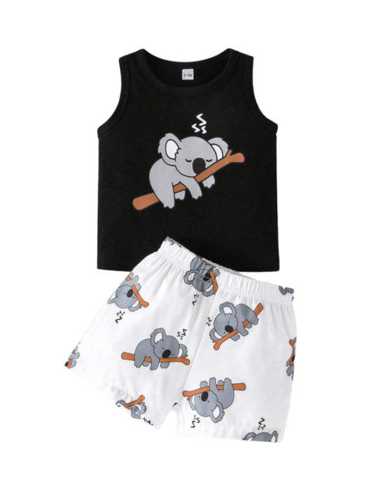Baby & Kids 2pcs Printed T-shirt Set (3mths - 6yrs) - Childrengoods
