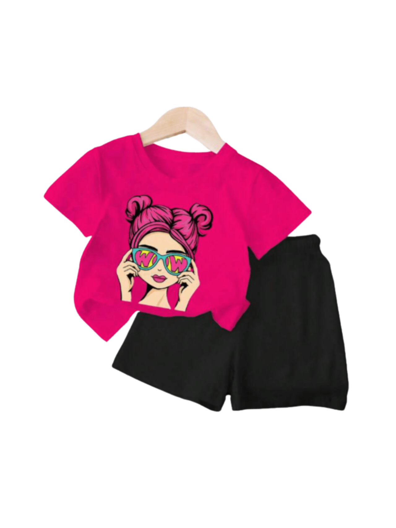 Baby & Kids 2pcs Printed T-shirt Set (3mths - 6yrs) - Childrengoods
