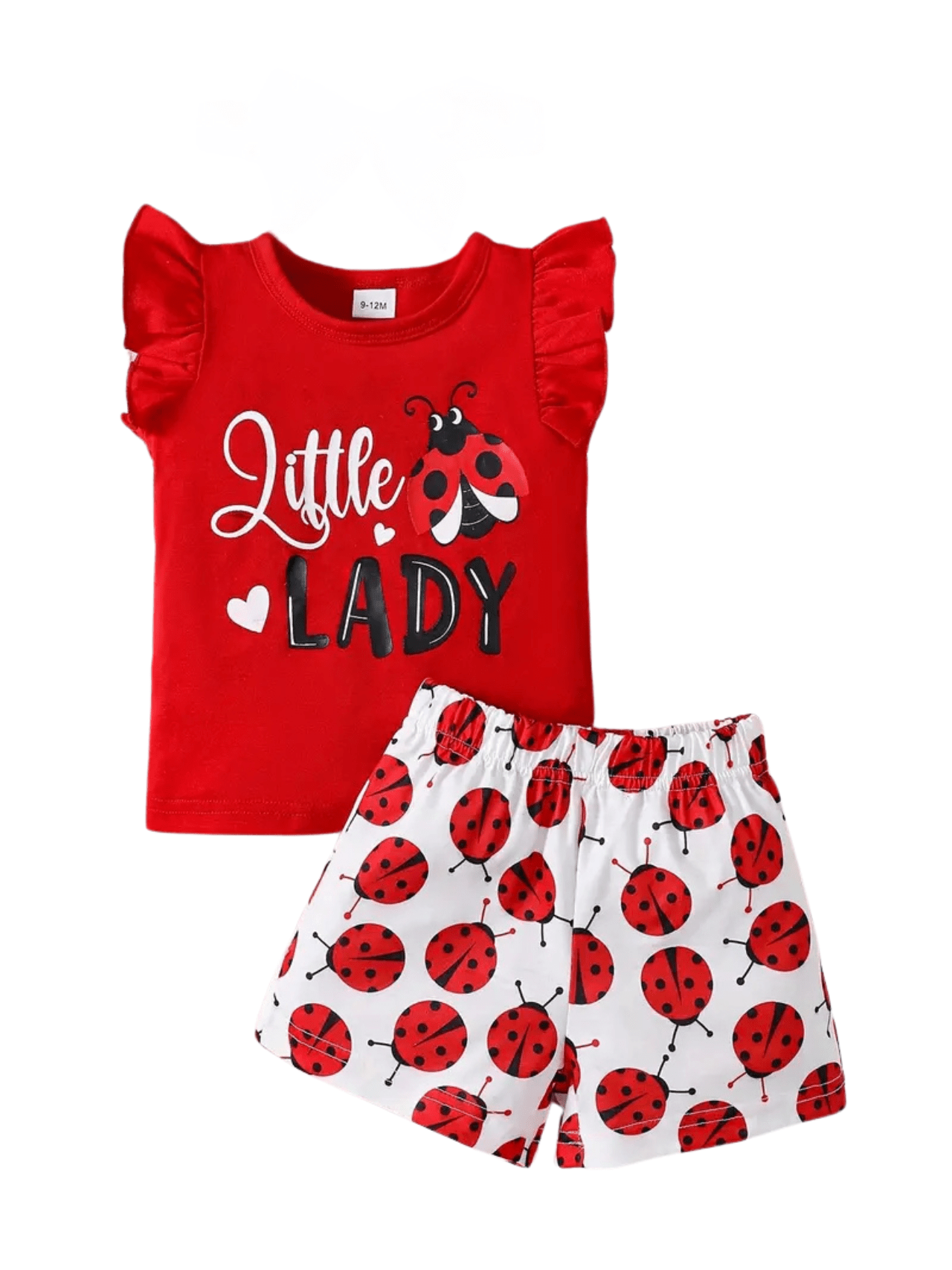 Baby & Kids 2pcs Red Ruffle T-shirt Set (3mths - 6yrs) - Childrengoods