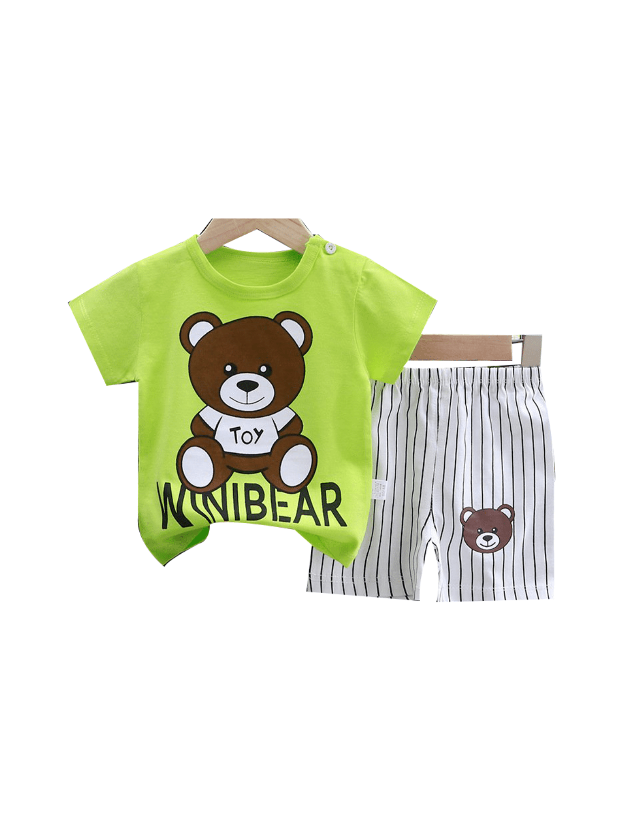 Baby & Kids 2pcs Winbear Printed T-shirt Set (3mths - 6yrs) - Childrengoods