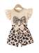 Baby & Kids Off White Bow Printed T-shirt & Shorts Pant Set - Childrengoods