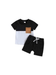 Baby & Kids White & Black T-shirt & Shorts Pant Set - Childrengoods